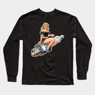 Sexy Pin Up Girl Long Sleeve T-Shirt